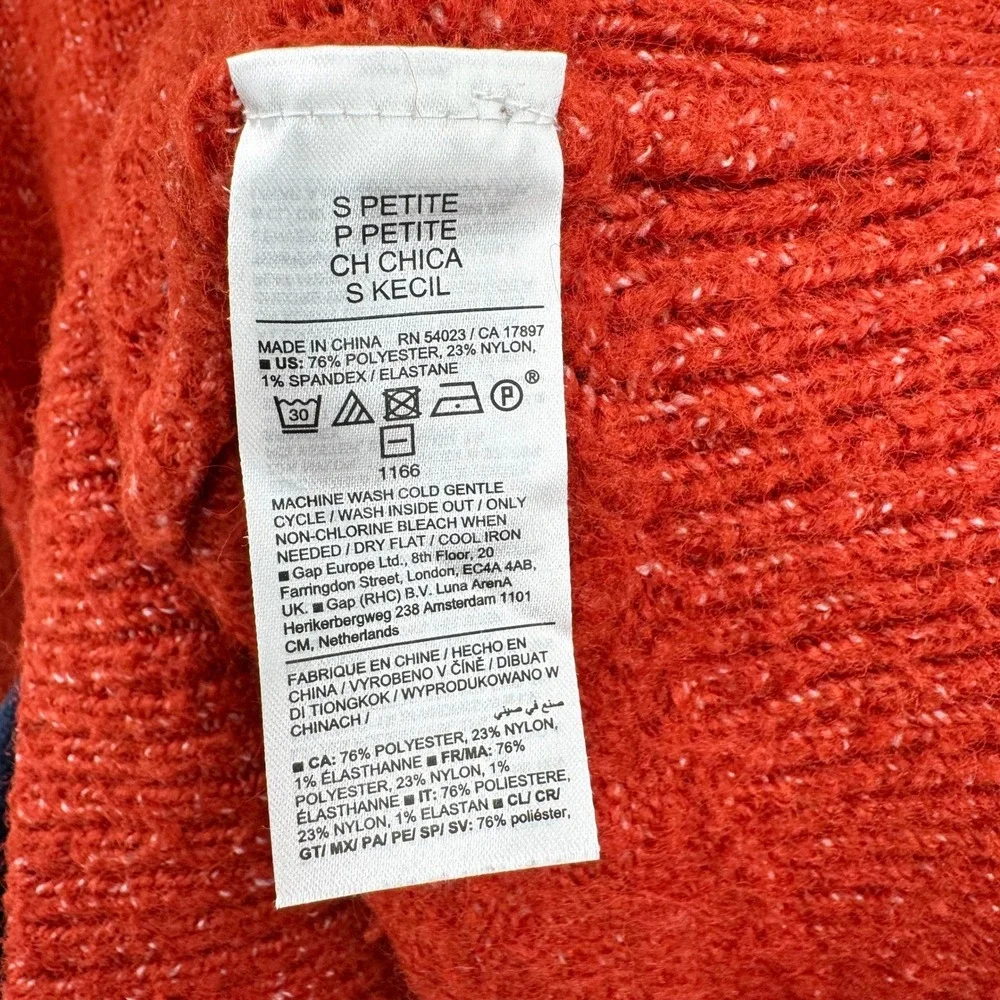 Old Navy Cozy Cocoon Orange Tunic Fox Long Sleeve‎ Sweater Women's SP